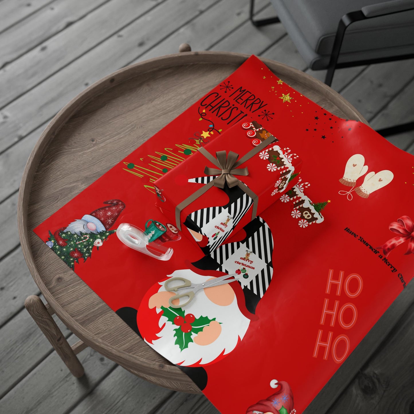 Festive Wrapping Paper for Christmas Gifts, Holiday Present Wrap.