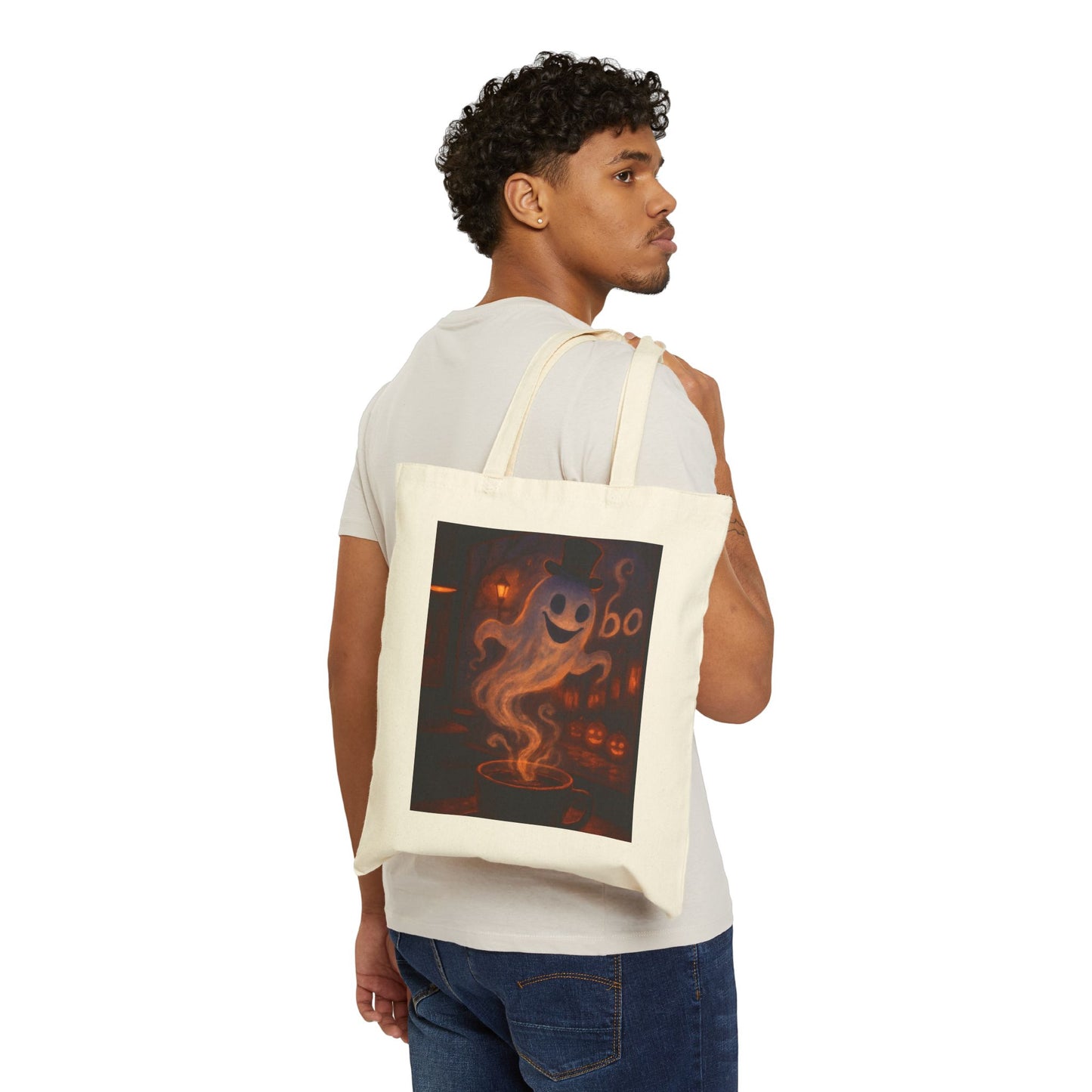 Spooky Halloween Trick or Treat tote bag for kids