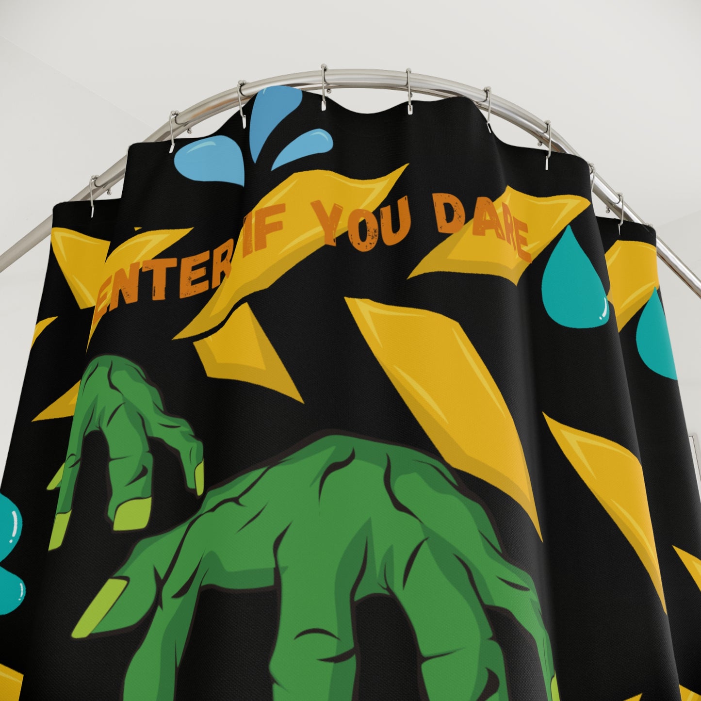 Spooky Halloween Shower Curtain:Enter If You Dare, Bathroom Decor