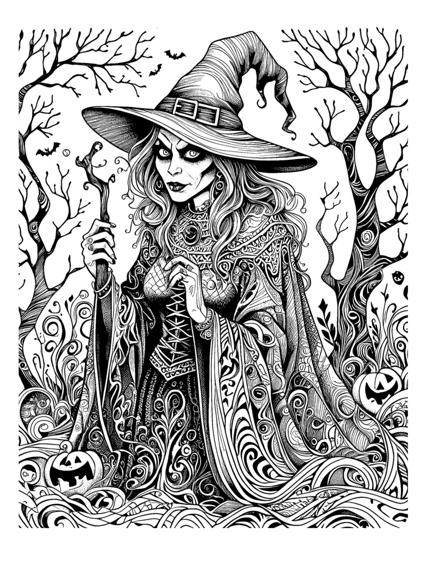 Spiral into Spooks: Halloween Zentangle adult coloring book