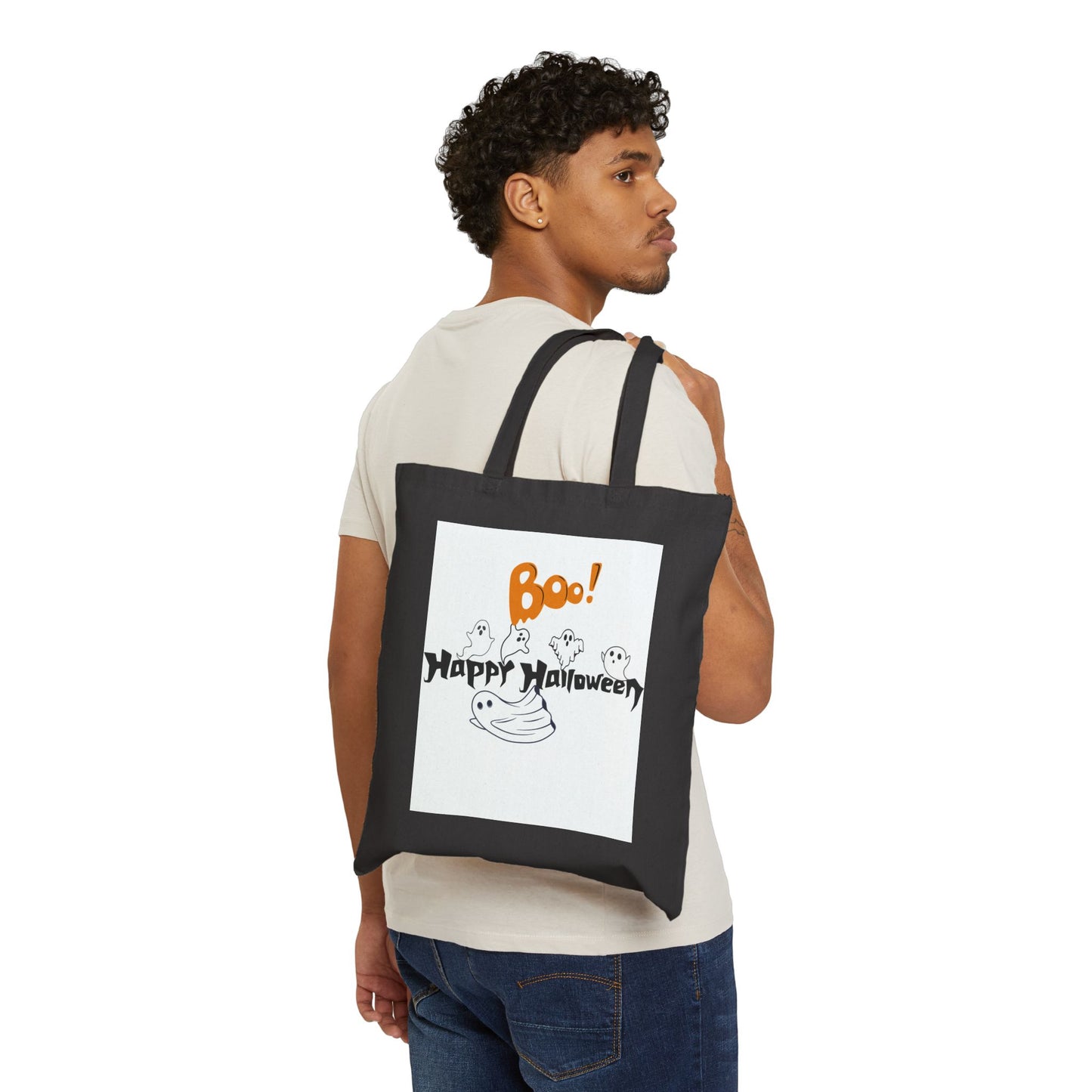 Spooky Halloween Trick or Treat tote bag for kids