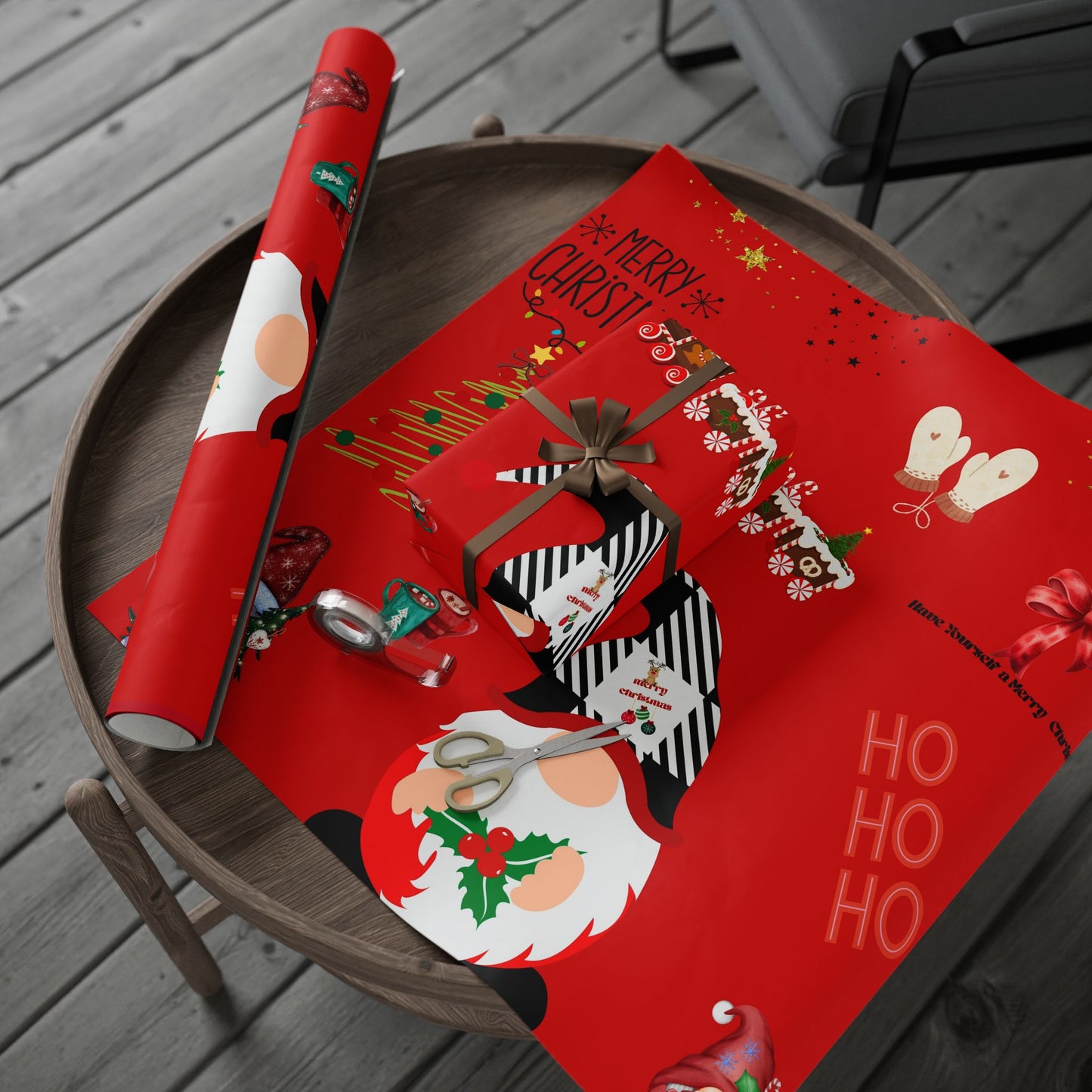Festive Wrapping Paper for Christmas Gifts, Holiday Present Wrap.