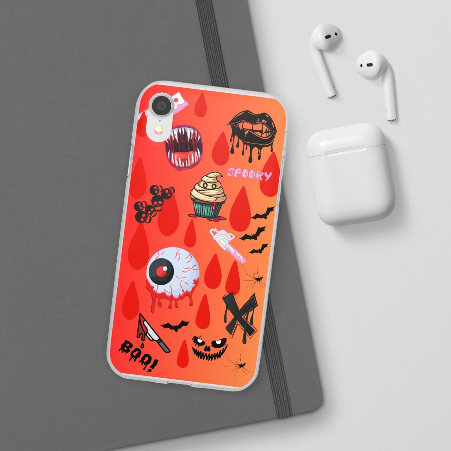 Spooky Flexi Cases for Halloween Lovers, Halloween Phone Case, Horror Phone Cover, Cute Creepy Case, Halloween Gifts