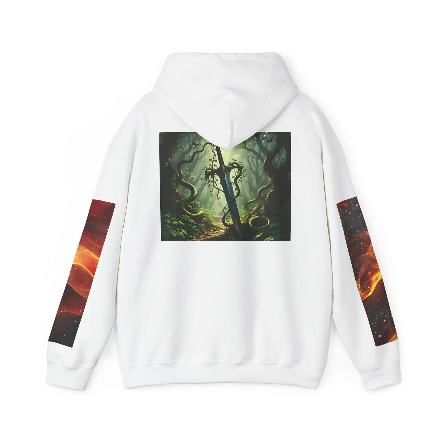 Fantasy Dragon & Sword Unisex Hooded Sweatshirt, Perfect for Fall,