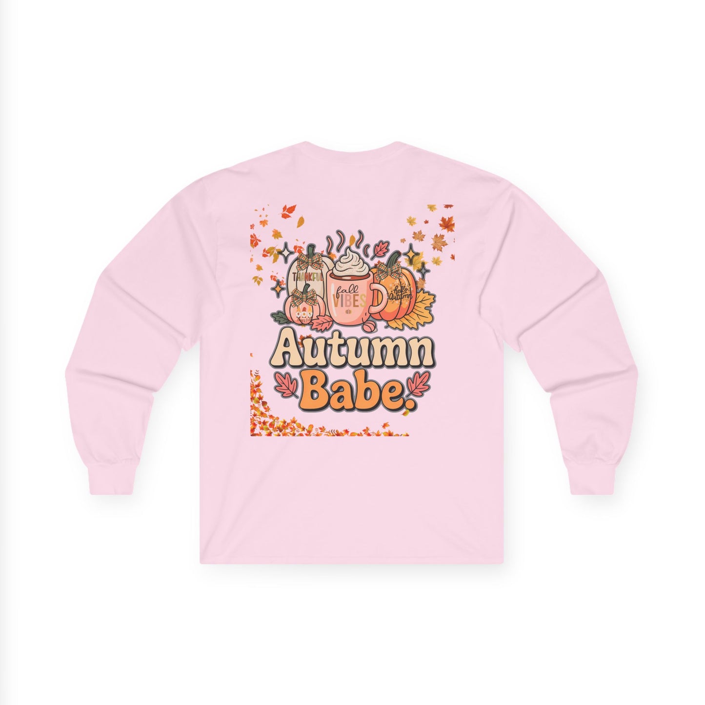 Cozy Fall Long Sleeve Tee - Pumpkin Spice Babe, Autumn Vibes, Perfect for Halloween, Thanksgiving, Casual Layering, Gift for Her