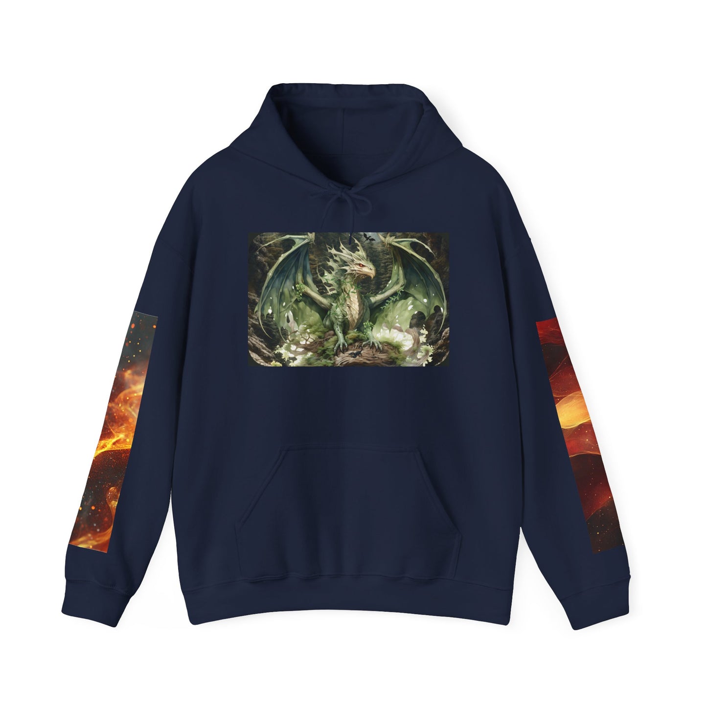 Fantasy Dragon & Sword Unisex Hooded Sweatshirt, Perfect for Fall,