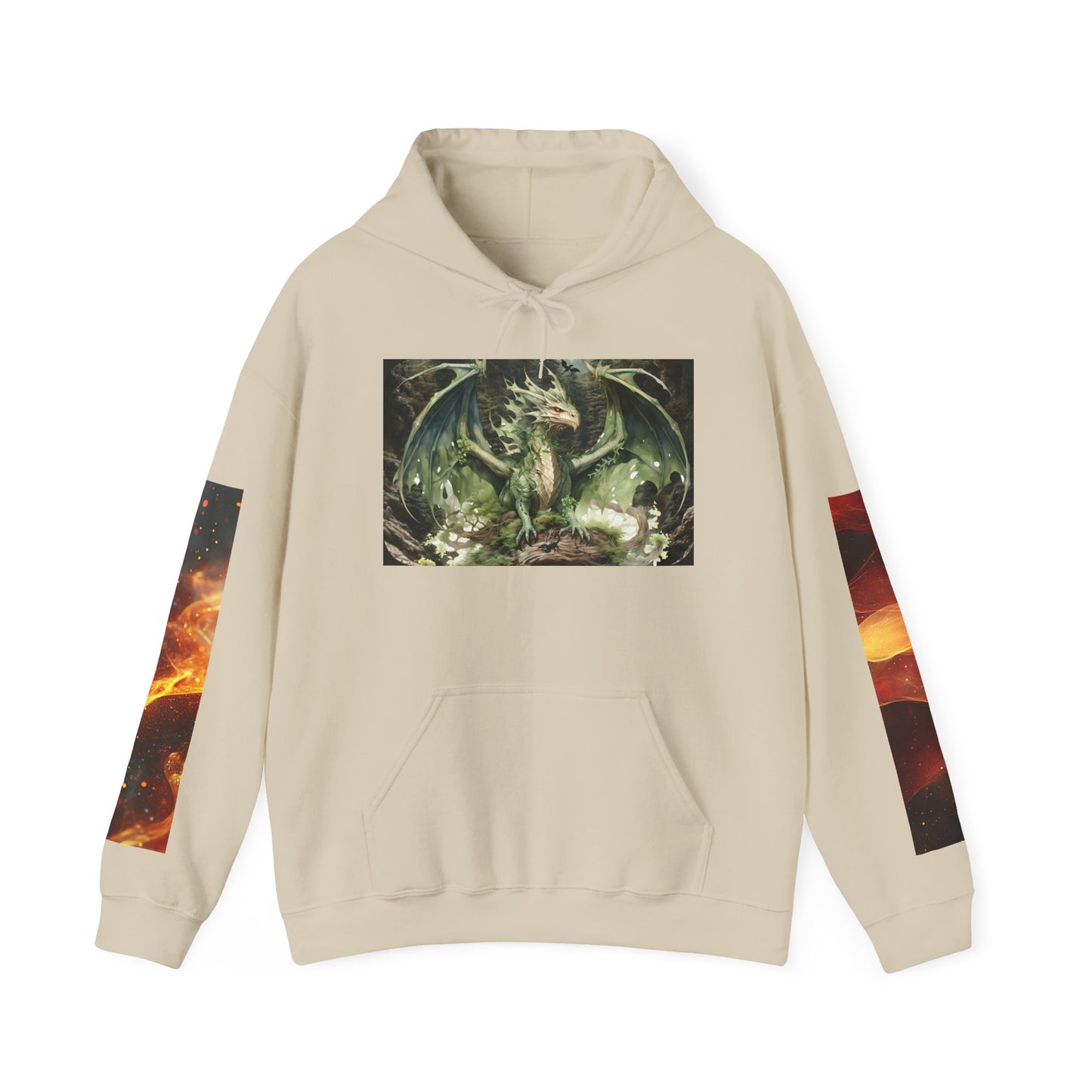 Fantasy Dragon & Sword Unisex Hooded Sweatshirt, Perfect for Fall,