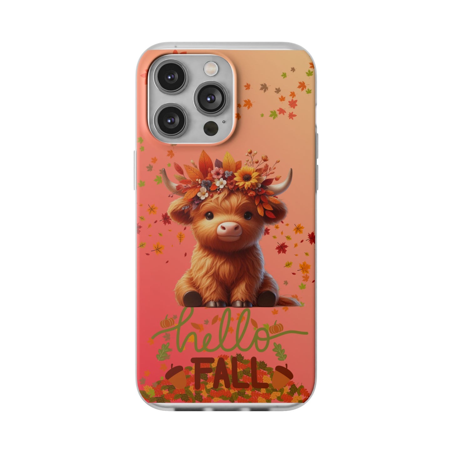 Autumn Cow Flexi Case, Cute Fall Phone Cover, Seasonal Phone Accessory, [...]