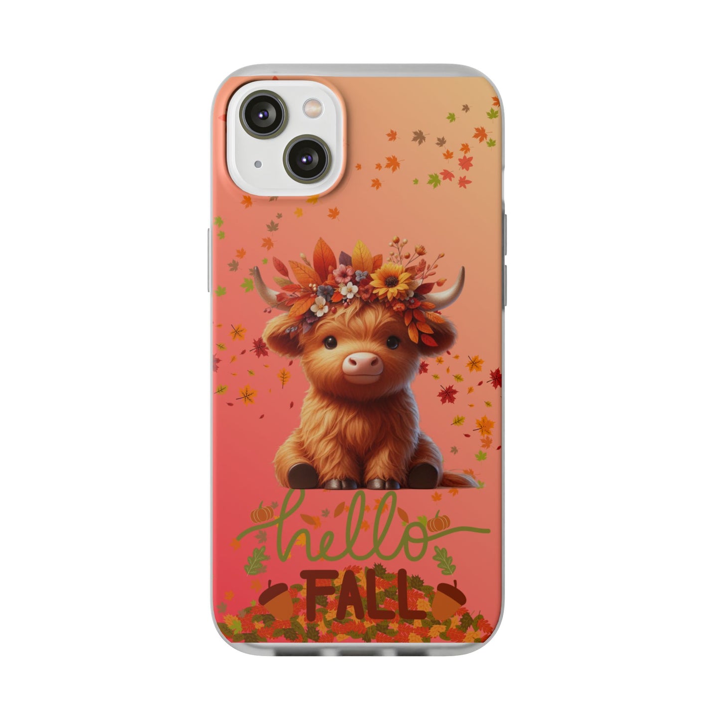 Autumn Cow Flexi Case, Cute Fall Phone Cover, Seasonal Phone Accessory, [...]