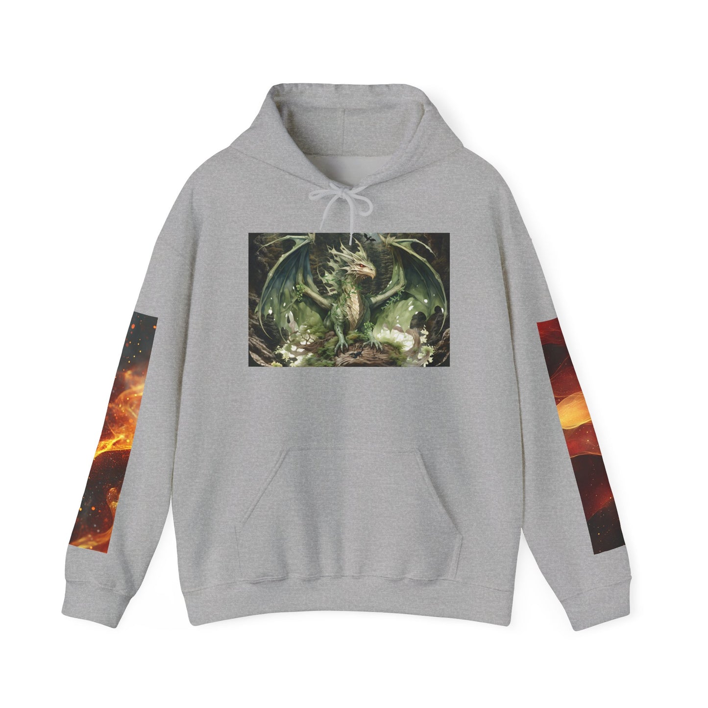Fantasy Dragon & Sword Unisex Hooded Sweatshirt, Perfect for Fall,