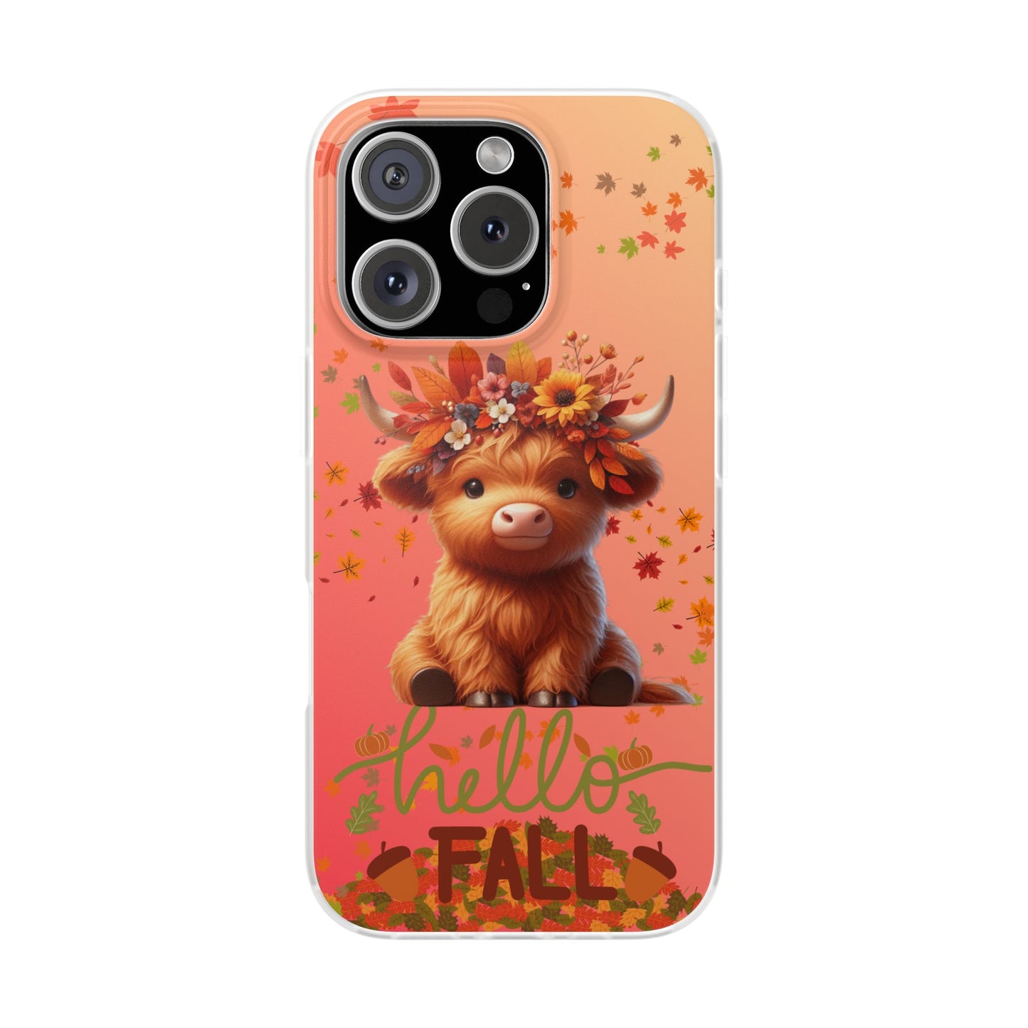 Autumn Cow Flexi Case, Cute Fall Phone Cover, Seasonal Phone Accessory, [...]