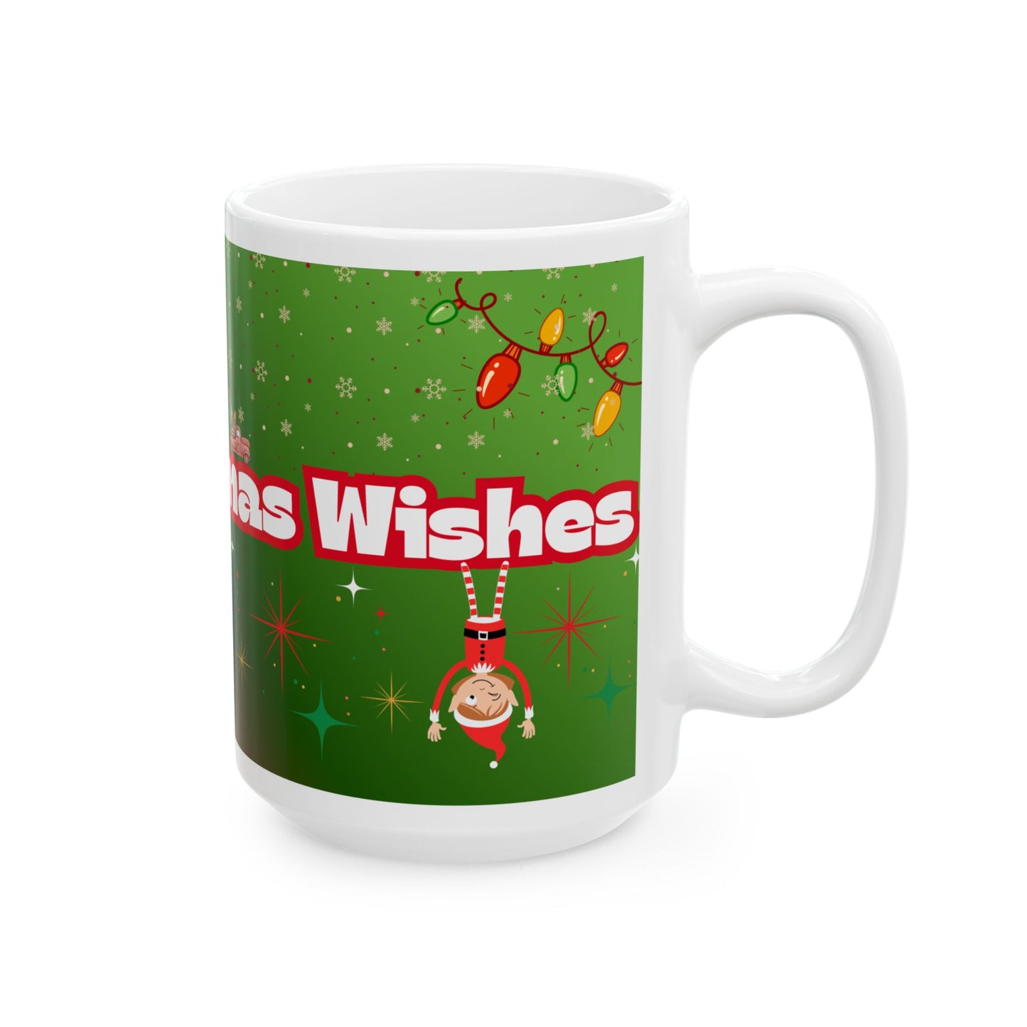 Festive Holiday Mug, Christmas Coffee Cup.