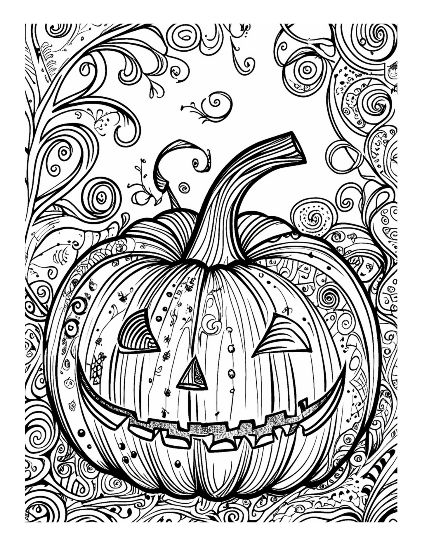 Spiral into Spooks: Halloween Zentangle adult coloring book