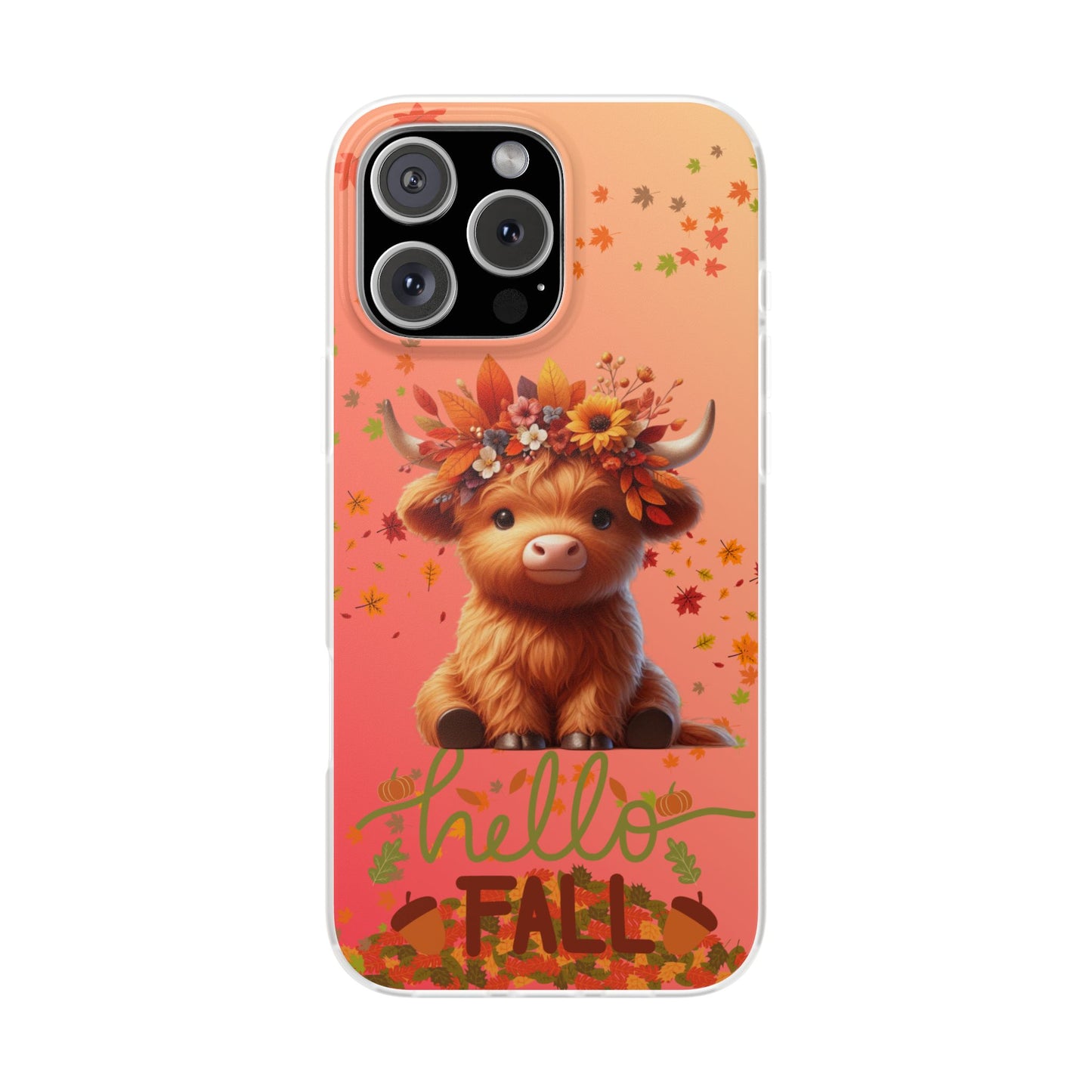 Autumn Cow Flexi Case, Cute Fall Phone Cover, Seasonal Phone Accessory, [...]