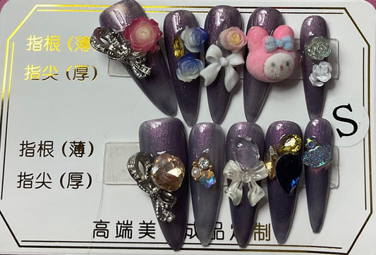 Luxury Lavender Press On Nails