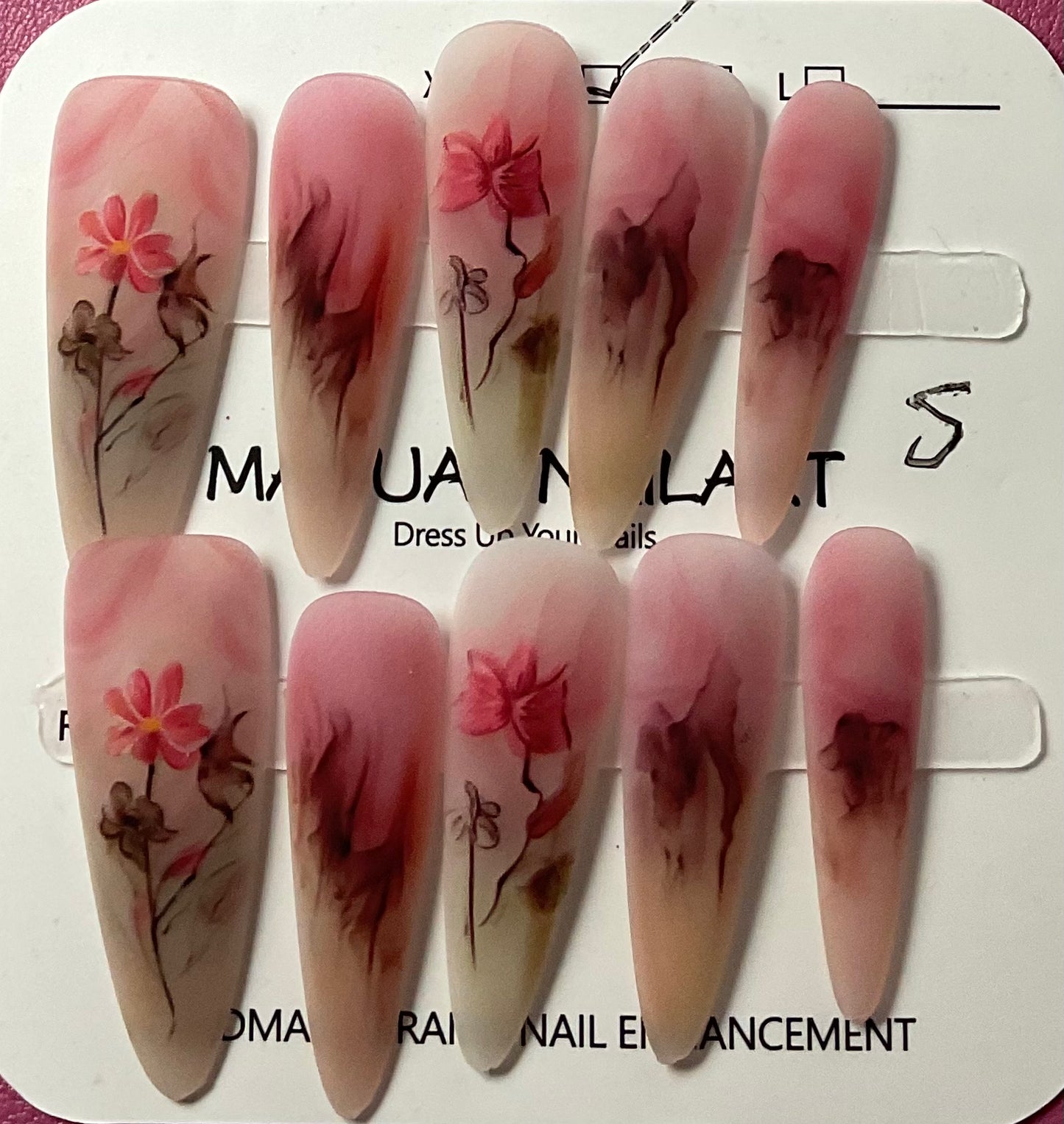 Butterfly & Flowers Press On Nails