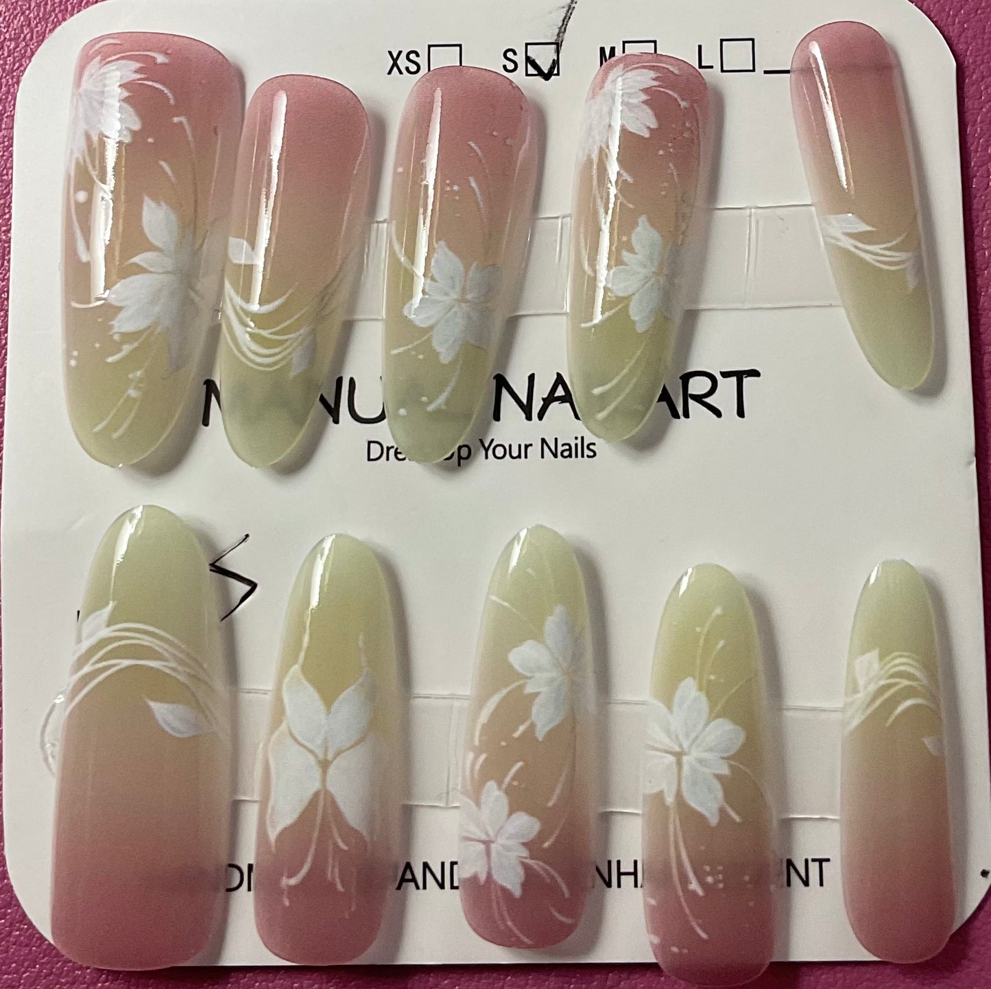 Butterfly & Flowers Press On Nails
