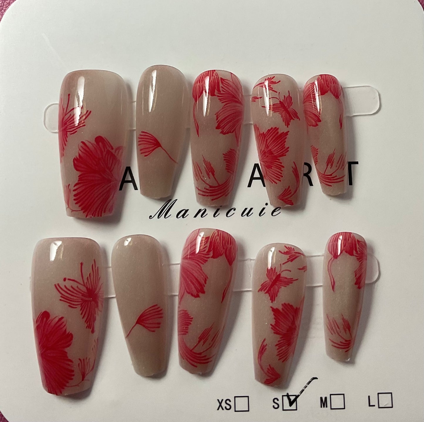 Butterfly & Flowers Press On Nails