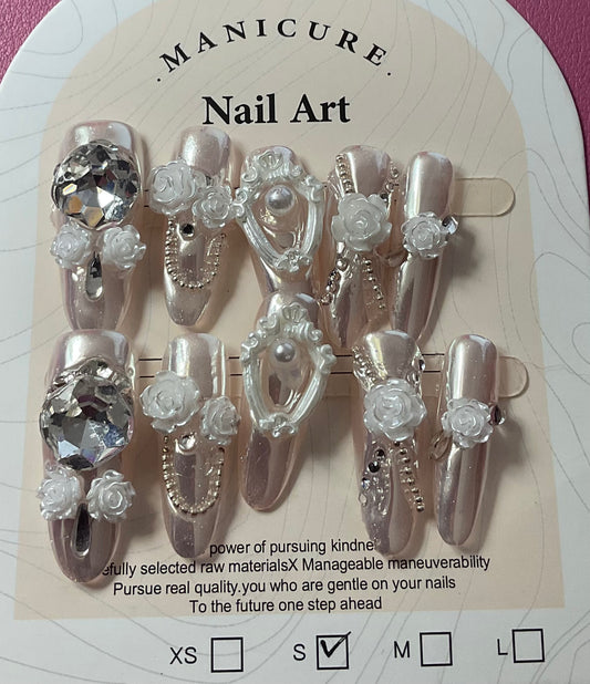 Stilla French Style Glam Press on Nails
