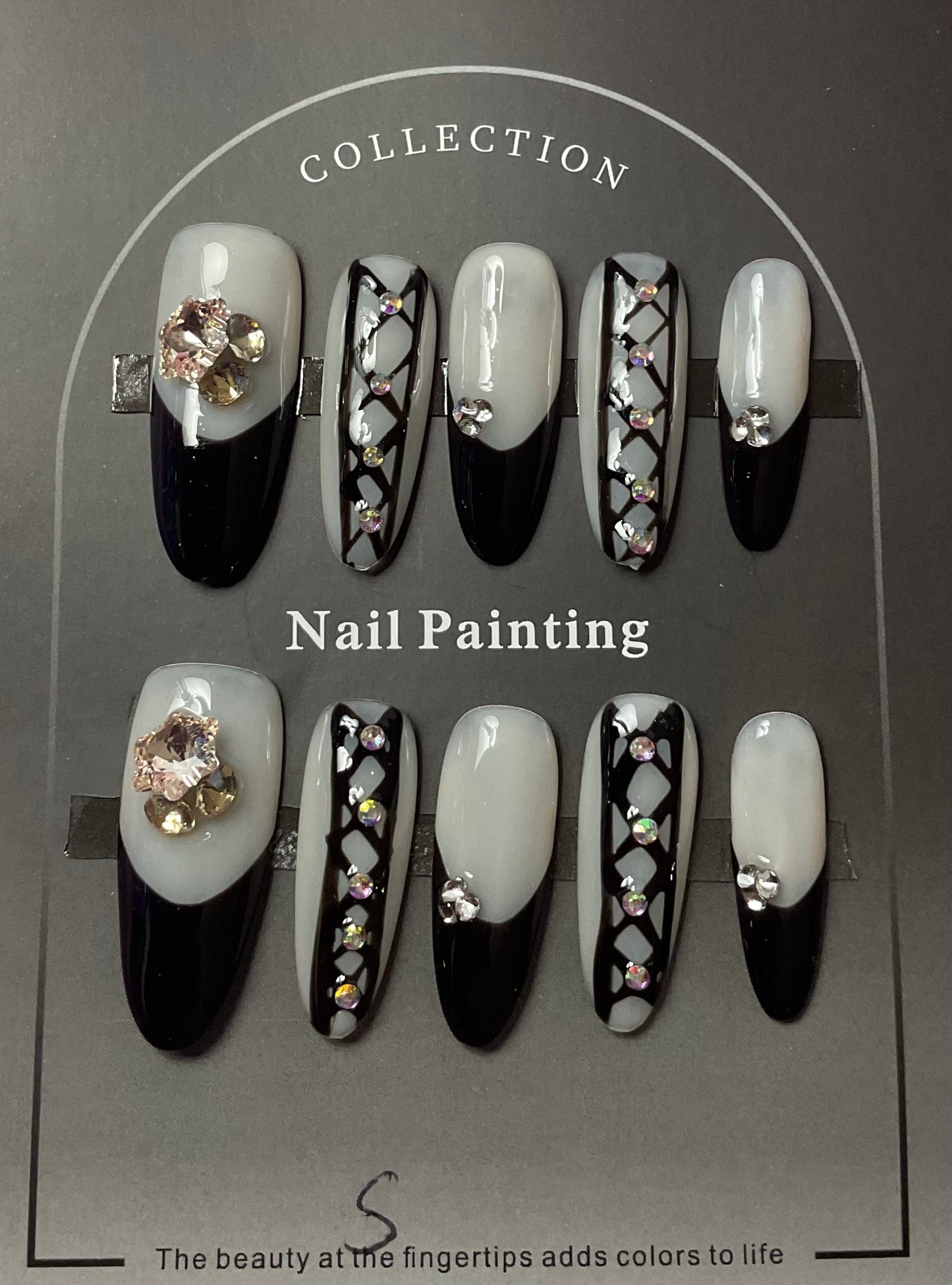 Lace and Jewel Press On Nails