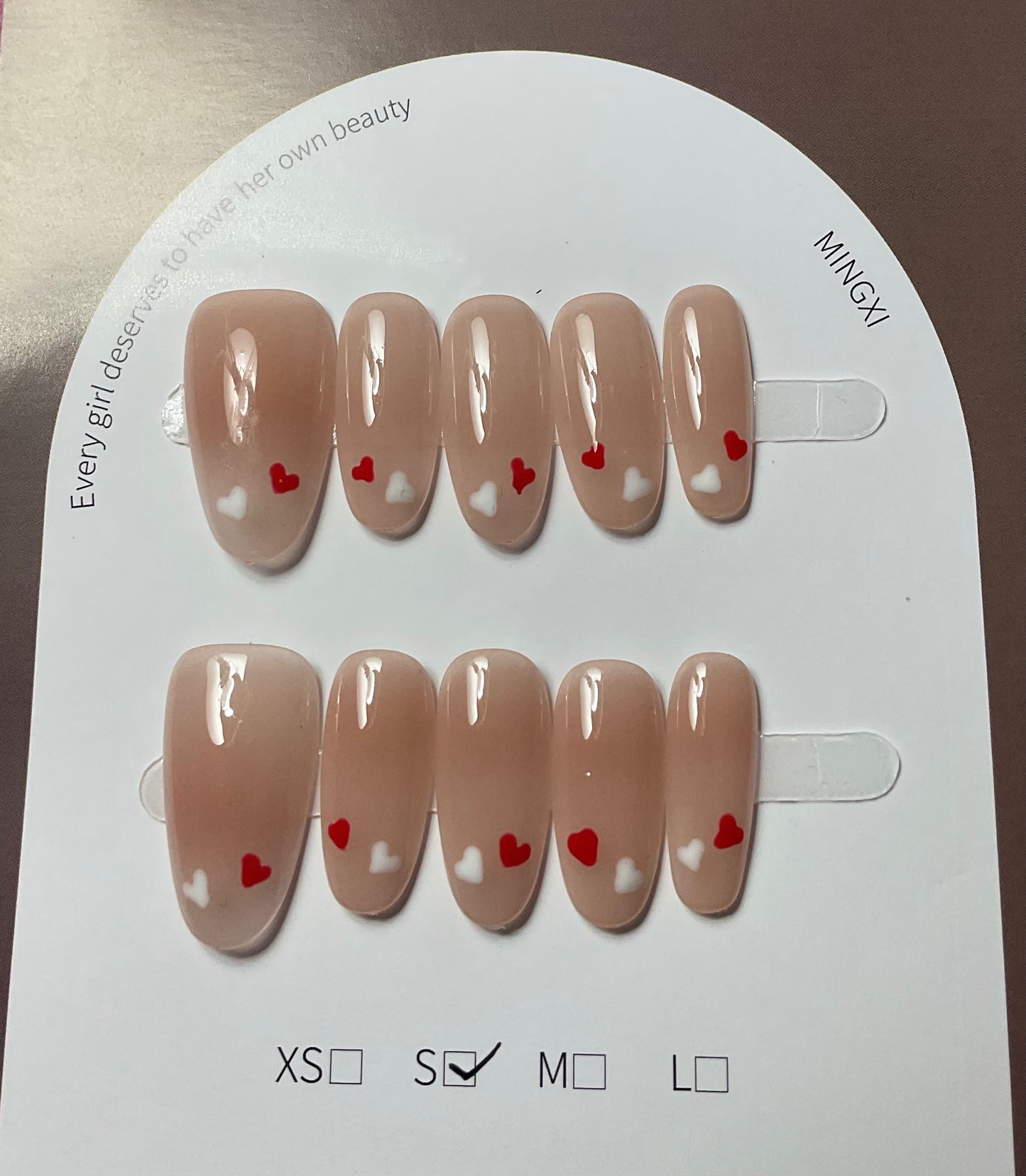 Sweetheart Mini Heart Press On Nails