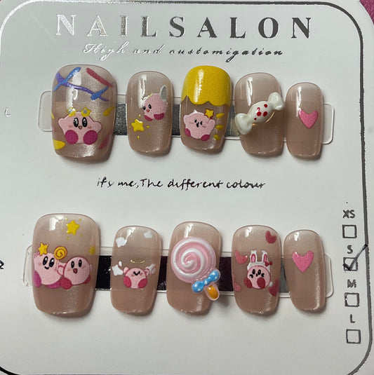Kirby's Dreamy Digits Press On Nails