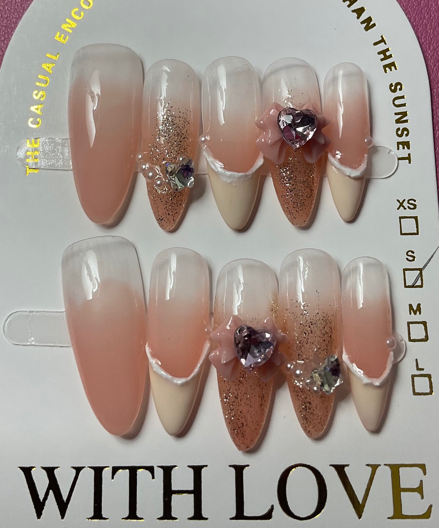 Sunset Blush Press On Nails
