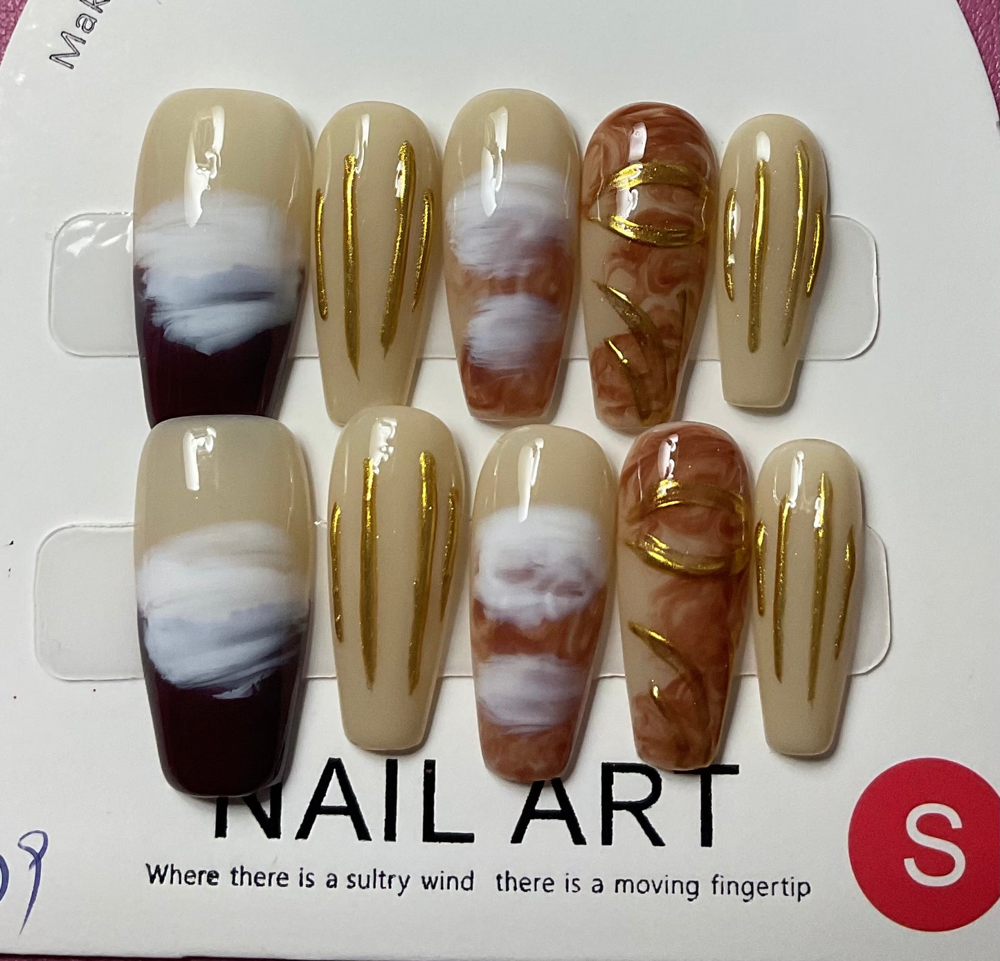 Gold Blush Press On Nails