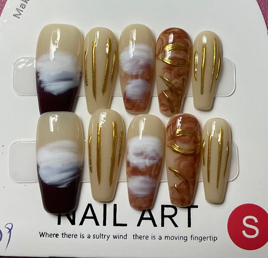 Gold Blush Press On Nails