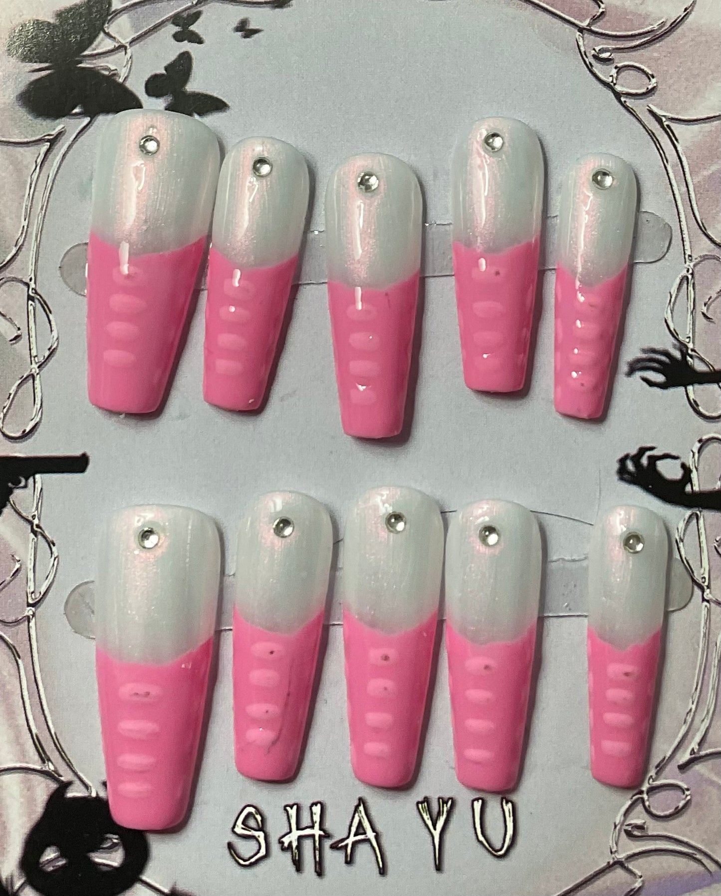Pink French Tip Press On Nails