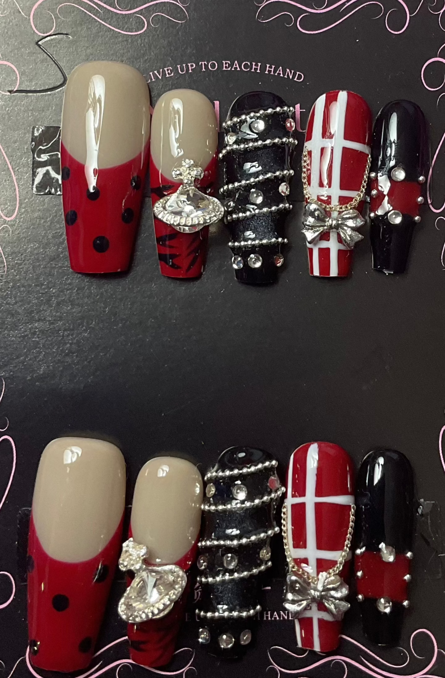 Polka Dot & Plaid Power Press On Nails