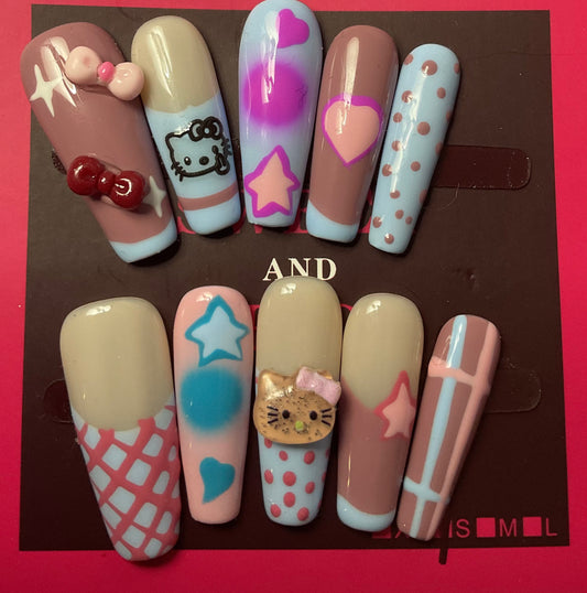 Hello Kitty & Pastel Dream Press On Nails