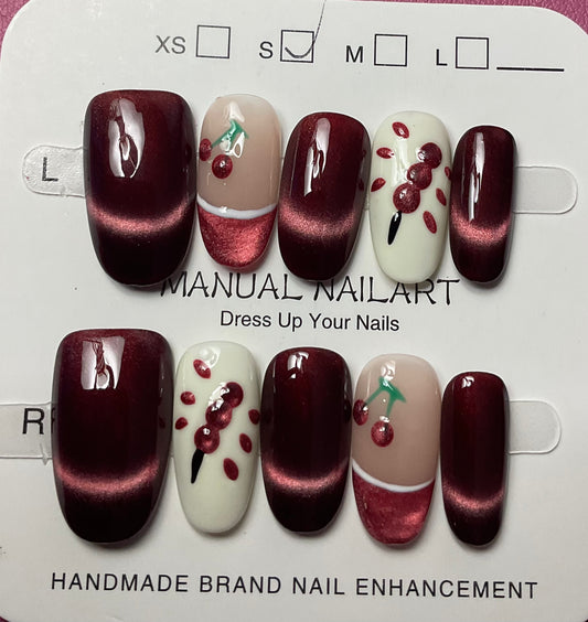 Cherry Bomb Press On Nails