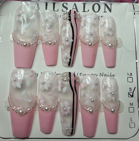 Pearl Drip Dream Press On Nails