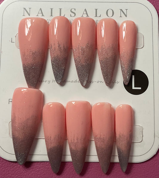 Ombre Glitter Press On Nails