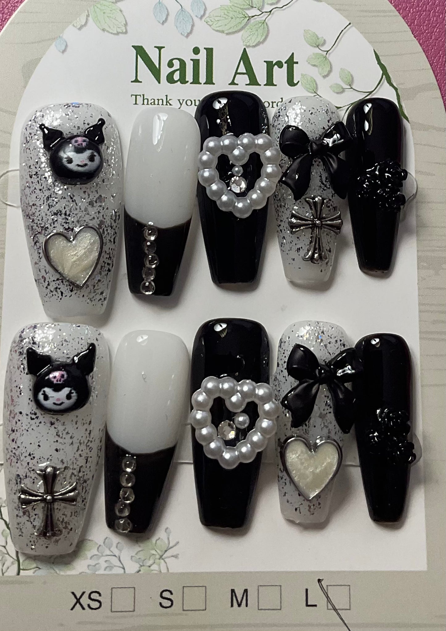 KUKU Gothic Glam Press On Nails