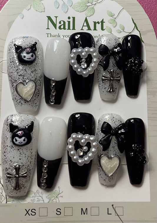 KUKU Gothic Glam Press On Nails