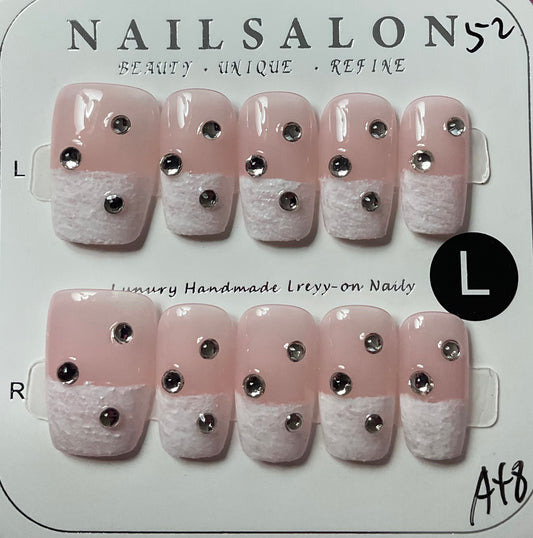 Frosted Glam Press On Nails
