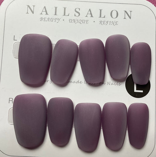 Frosted Lavender Press On Nails