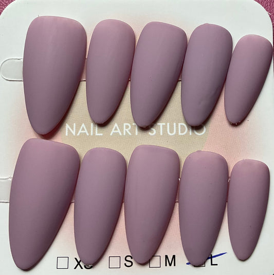 Purple Matte Press On Nails