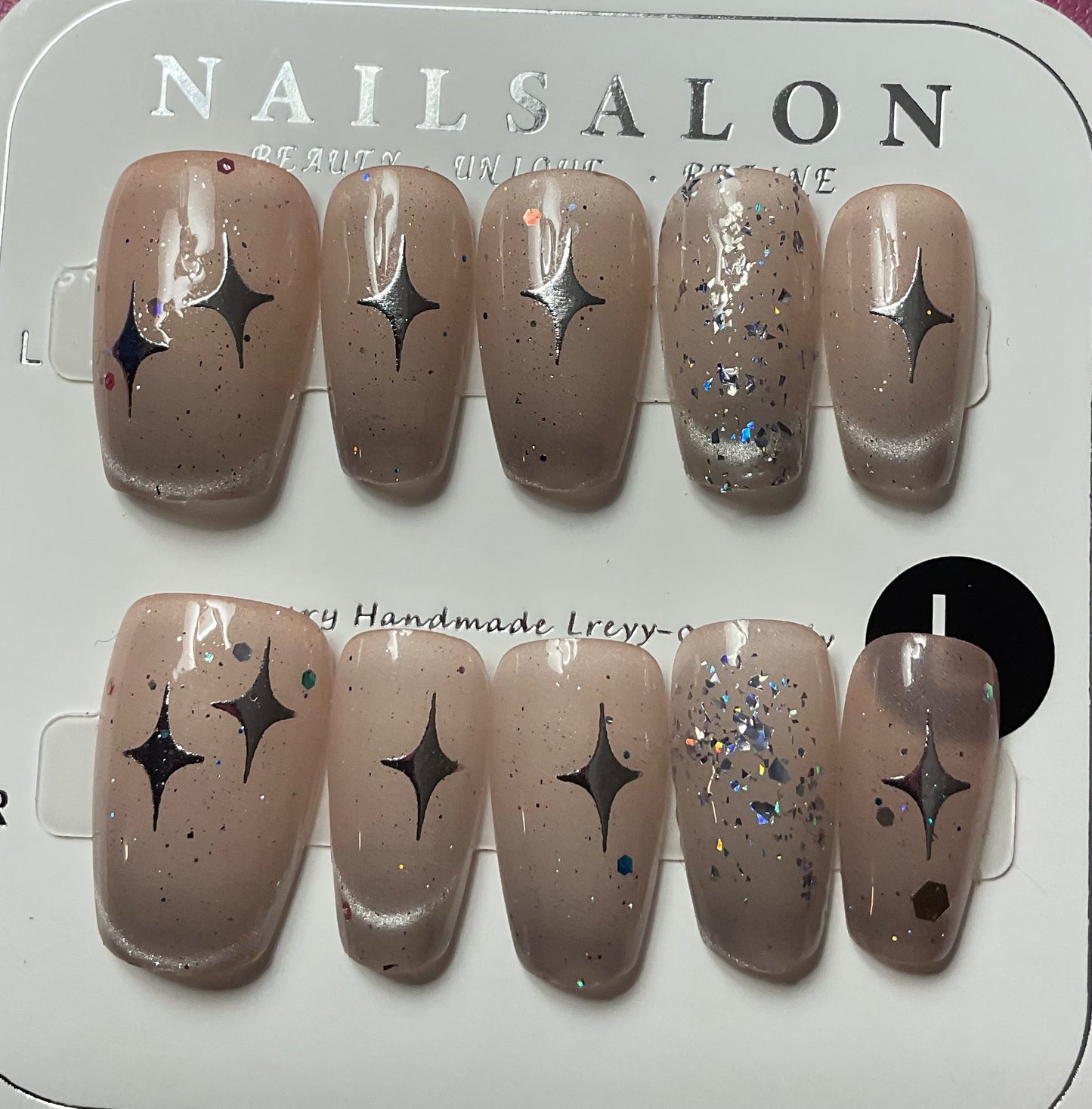 Maroon Ombre Press On Nails
