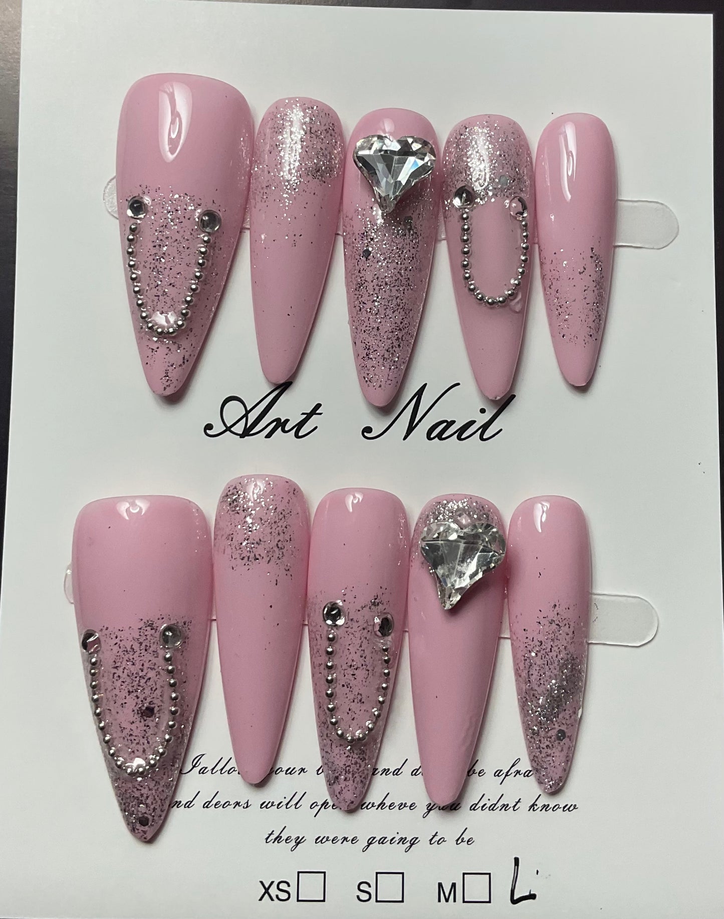 Glamorous Pink Ombre Press On Nails