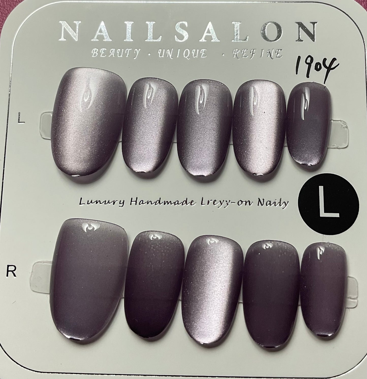 Purple Gloss Press On Nails