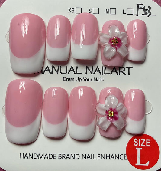 Blossom French Tip Press On Nails
