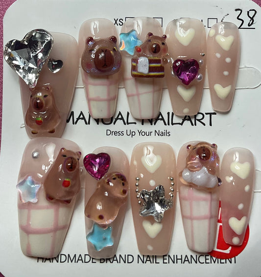 Capybara Chic Press On Nails