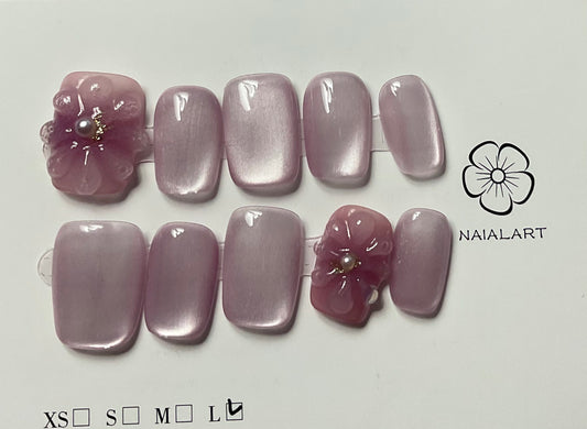 Blushing Bloom Press On Nails