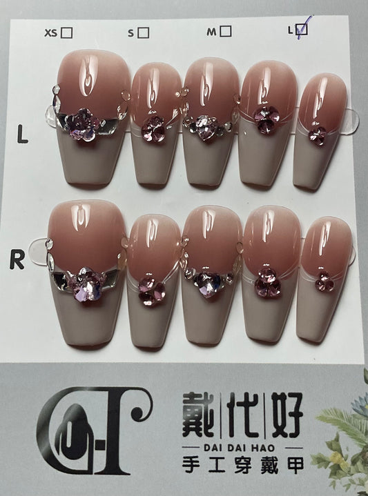 Radiant Rose Press On Nails