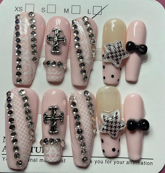 Pink passion Press On Nails