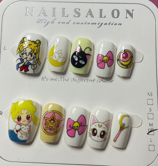 Sailor Moon Themed Press On Nails