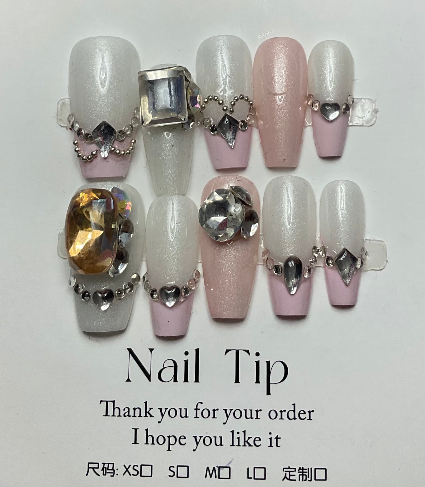 Luxury Rhinestone Press On Nails